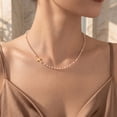 thumbnail image 3 of Pearl Cross Necklace for Women, 14K Gold Plated Dainty Pearl & Cross Pendant Necklace, Christian Faith Jewelry Gift for Her, 3 of 6