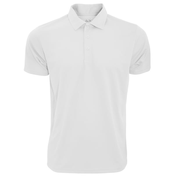 Fruit Of The Loom - Polo deporte transpirable de manga corta Modelo Moisture hombre caballero (Blanco)