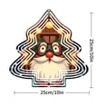 thumbnail image 3 of Metal Hanging Christmas Tree Wind Decorations - Festive Garden Spinners with Santa Claus Design Lights & Pine Branches for Yard Decor, 3 of 7