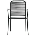 thumbnail image 5 of vidaXL 5 Piece Outdoor Dining Set Cotton Rope and Steel Black, 5 of 5