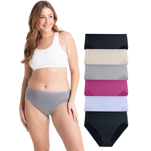 Fruit of the Loom Women's Microfiber Underwear, 6-Pack
