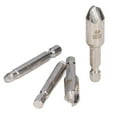 thumbnail image 1 of Screw Extractor, High Speed Steel 5Pcs/Set Longer Service Life Bolts Remover Rust Prevention Nickel Plated  for Drill Bit, 1 of 7