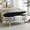 Pale Gray, variant on 43.5" Linen Storage Ottoman Bench for Bedroom,Upholstered Boucle Ottoman With Safety Hinge,End of Bed Bench with Rubber Wood Legs for Living Room Entryway,Pale-Gray