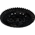 thumbnail image 3 of Ekena Millwork 21 5/8"OD x 2 1/2"P York Ceiling Medallion (Fits Canopies up to 3 5/8"), Hand-Painted Jet Black, 3 of 6