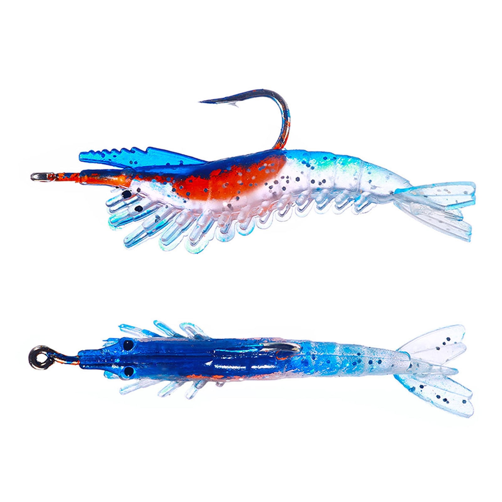 Xingzhi Soft Luminous Shrimp Lure Set Soft Artificial Shrimp Lure Saltwater  Bass Trout Catfish Salmon