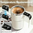 thumbnail image 4 of 12oz Electric Magnetic Stirring Coffee Mug, Self Stirring Coffee Mug, Intelligent Coffee Cup with Lid, Auto Stirring Coffee Mug, Self Stirring Mug with Temperature Display (Black), 4 of 8