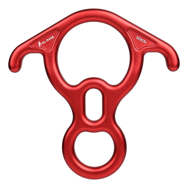 Xihbxyly Dispositivo de Rapel Pro-Climb, Aleación de Aluminio de 50 Kn, Diseño Ligero, Cuernos de Freno para Bloqueos Seguros, Rescate En Rapel y Escalada, Operaciones de Emergencia, Tamaño de 6,69 X