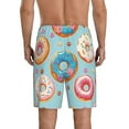 thumbnail image 3 of Naloa Colorful Donut Men's Short Pajama Pants, Lounge Comfort Shorts with Elasticized Waistband and Side Pockets - XX-Large, 3 of 9