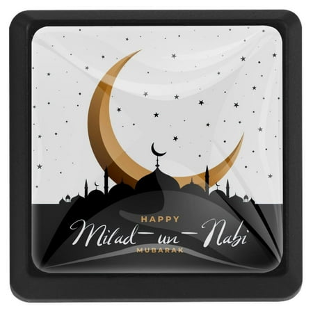 

Ownta Square with Screws 3 Pcs for Cupboard Dressing Table Bookcase Drawer Pull Handle Cabinet Door Knobs Moon Print