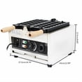 thumbnail image 2 of Waffle Maker, Commercial Skewer Waffle Machine, Electric Waffle Baker, 110V US Plug, 201 Stainless Steel, Aluminum, Wood Handle, Polished Brushed Finish, Durable, Heat Resistant, Impact Resistant, 2 of 11