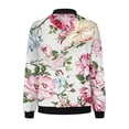 thumbnail image 4 of Sudadera informal de manga larga con capucha y chaquetas para mujer Sudadera holgada de manga larga con cremallera Chaqueta informal de béisbol de punto grueso Chaqueta de poliéster para mujer, 4 of 5