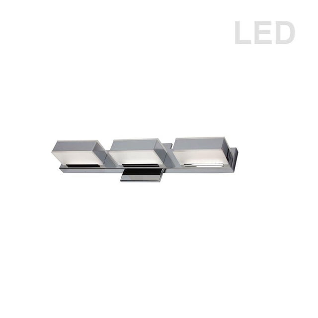 3 Lumière LED Mur Vanité Finition Chromée Polie