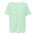thumbnail image 7 of T Shirts For Women Womens Tops Summer Short Sleeved Solid Color Casual Loose Cloud Cotton Comfortable Top, 7 of 7