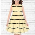 thumbnail image 2 of AJTQTH Sundress for Girls Round Neck Sleeveless Cute Striped Colorblocked Gowns Frocks Stylish Tunic Flowy Midi Dress Summer Casual Slim Fit Clothes for Party School Yellow#01 11 Years, 2 of 3