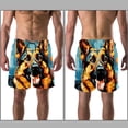 thumbnail image 3 of luoweisi Men's Beach Shorts Quick Dry Swim Trunks with Mesh Lining Sheepdog XL, 3 of 5