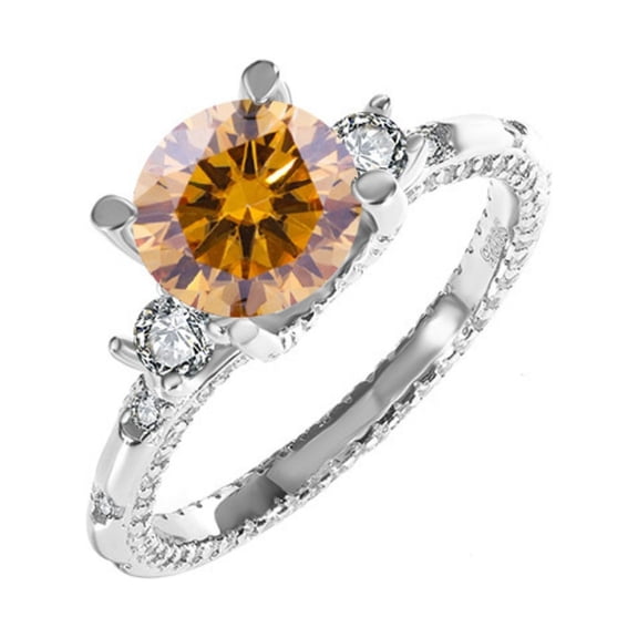 2ct 18K White Gold Moissanite Rings for Women Gift D Color VVS1 Clarity Diamond Rings S925 Sterling Silver Ring jewelry Moissanite Engagement Rings with Certificate