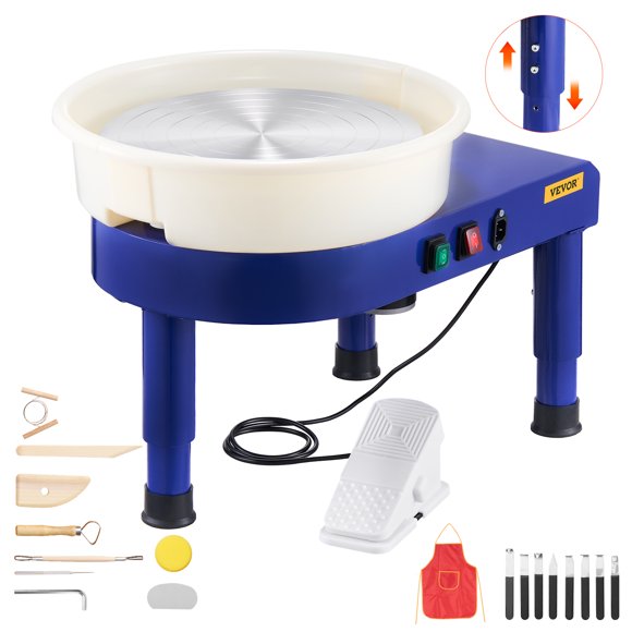 VEVOR Pottery Wheel 14 in Ceramic Wheel Machine 60-300 RPM Speed Adjustable Blue