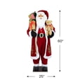 thumbnail image 5 of Northlight Traditional Santa Claus with Teddy Bear and Gift Bag Standing Christmas Figure - 5', 5 of 9