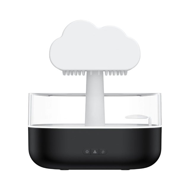 Humidificador de escritorio con aroma a gota de lluvia y luz colorida y creativa para aromaterapia y oficina