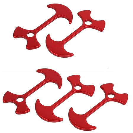 High Test Anchor Chain Unique Bargains 5pcs 67mm Length Aluminium Alloy Fishbone Stopper Anchor Tent Peg Red ()