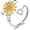 D, variant on Fidget Rings for Anxiety for Women Sunflower Initial Letter Spinner Open Adjustable Ring CZ Daisy Stress Relieving Rings Jewelry Gift for Women Valentine's Day You are My Sunshine Ring