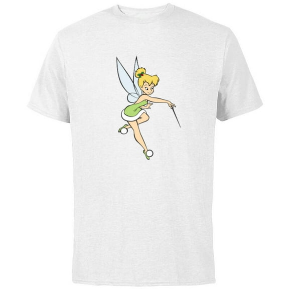 Disney Peter Pan Tinker Bell Christmas Magic with Holly - Short Sleeve Cotton T-Shirt for Adults - Customized-White