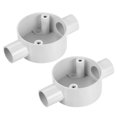 thumbnail image 1 of Unique Bargains PVC Conduit Box Junction Box 2 Way 20mm M4 x 0.7 Waterproof Electronic Projects Pack of 2, 1 of 5