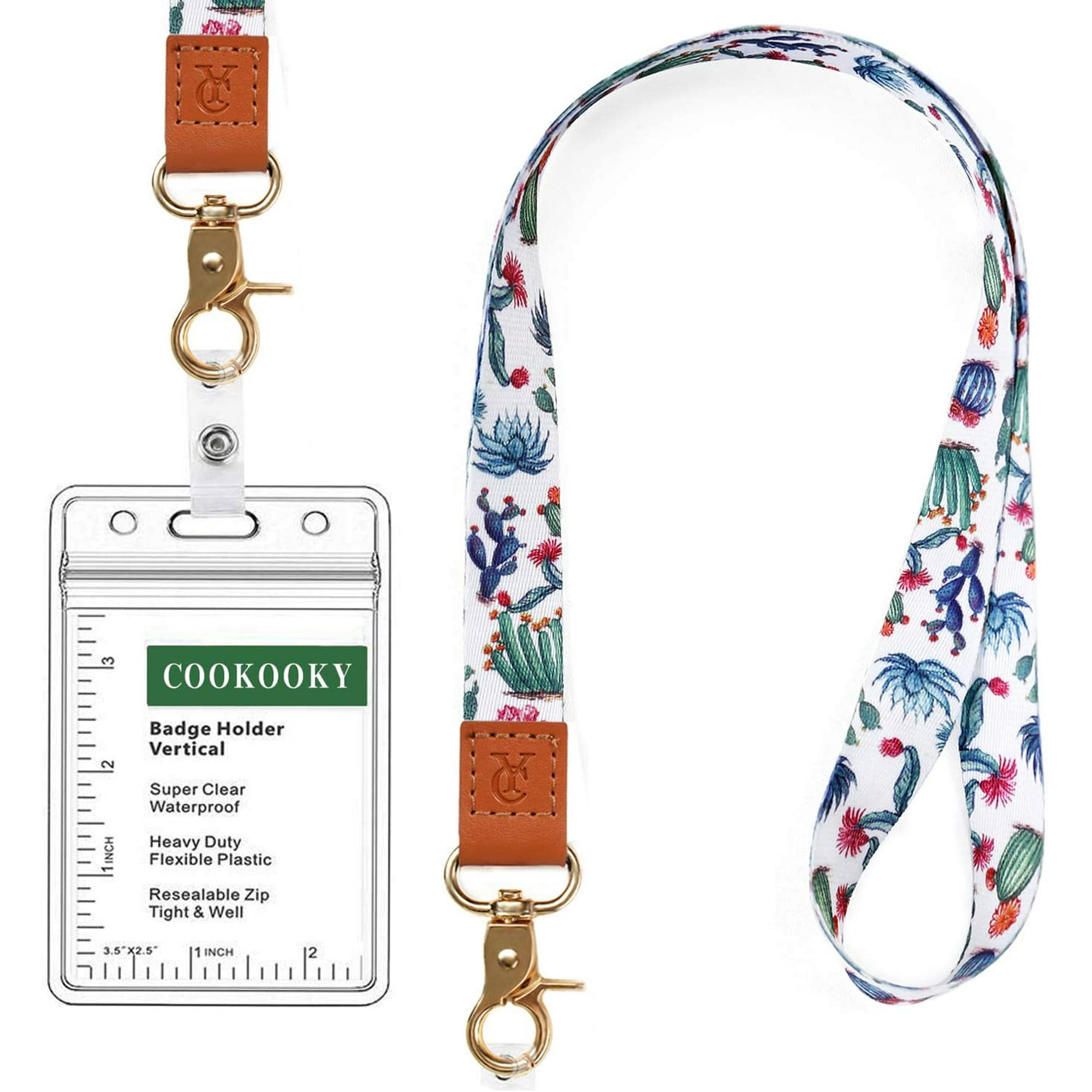 COOKOOKY Lanyard with id Holder Cute lanyards for Women Men Neck Lanyard  for Keys id Badge Holder (Black marble) : : Office Products