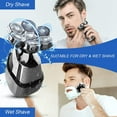 thumbnail image 3 of Rasoir pour Hommes, Rasoir Électrique 5-en-1 pour Hommes Sans Fil LED Rasoir Chauve, Étanche IPX7 Rasoir Rotatif 5D Toilettage, 3 of 8