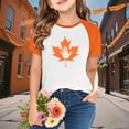 thumbnail image 1 of YUNAFFT T-shirt Imprimé Garçons & Filles Manches Raglan Style Décontracté & Festif Design Orange Vacances, 1 of 9