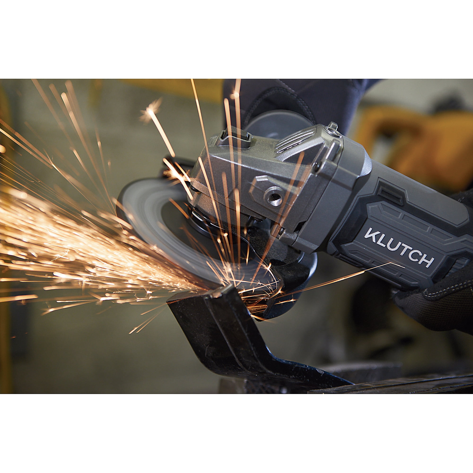 Klutch 4-1/2in./5in. Angle Grinder, KLiQ 20V, Paddle Switch, 8500 RPM, Brushless, Cordless, Bare Tool