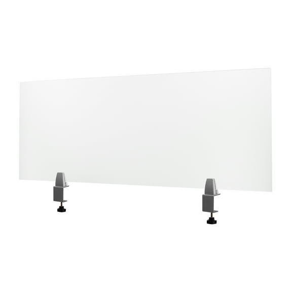 Large Acrylic Desk Divider Panel, 47*18 Inches, Privacy Protection, Easy to Install, Modern Style with Frosted Texture, Perfect for Workspaces
