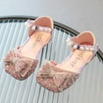 thumbnail image 2 of LOVZFMLL Toddler Little Girl's Dress Shoes Adorable Sparkle Mary Jane Sandals Princess Bow Wedding Party Prom Footwear Pink 15-18 Months, 2 of 4
