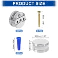 thumbnail image 2 of Uxcell 4Pcs Mirror Clips, Mirror Mounting Hardware with Screws & Anchors, Silver, 2 of 6