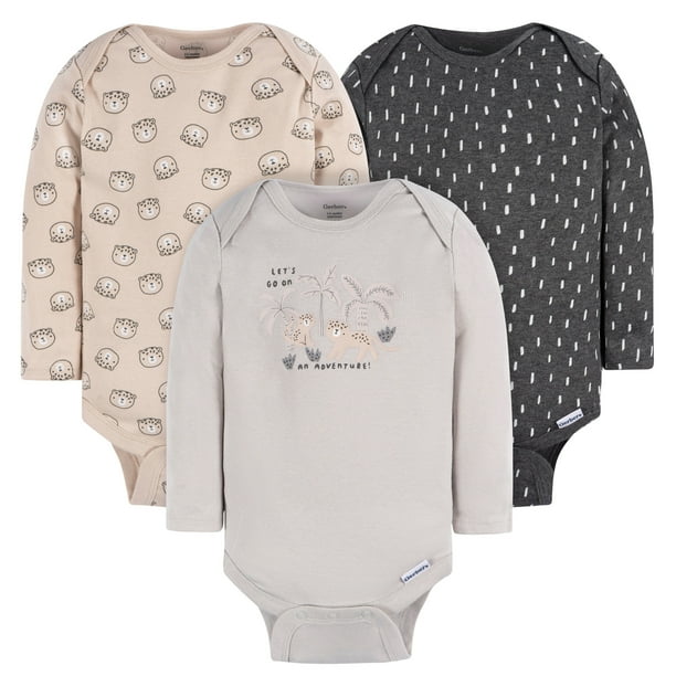 Gerber Essentials Pañalero Pack 3 Piezas chita Body Comfy Stretch Blanco bebé