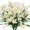 White, variant on Gnwei 24 Bundles Artificial Silk Flowers for Outdoors, Fake Plants Faux Greenery for Indoor Outside Garden Porch Window Hanging Planter Office Table Home Decoration