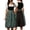 Army Green, variant on Women High Waist Grid Print Pleated A-Line Midi Dirndl Apron Skirt With Side Large Bow Tie Bavarian Oktoberfest Festival Co_Stume Skirt Grey