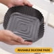 thumbnail image 1 of Freidora de aire de silicona cuadrada para hornear bandeja para horno para utensilios de cocina (gris), 1 of 7