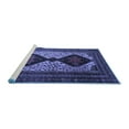 thumbnail image 2 of Ahgly Company Machine Washable Indoor Square Persian Blue Traditional Area Rugs, 4' Square, 2 of 4
