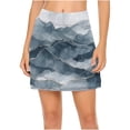 thumbnail image 4 of Spandex Tennis Skirts with Floral Print Womens Summer Athletic Skorts High Waist Stretch Yoga Shorts Skirt S-2XL (L, Gray), 4 of 7