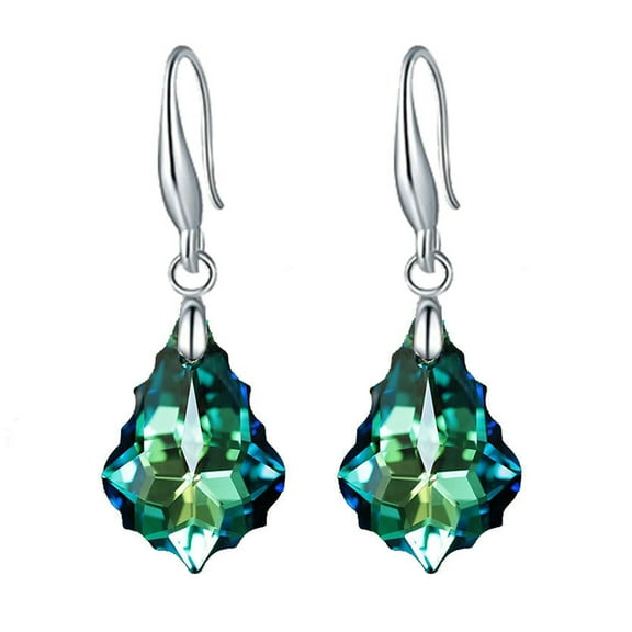 Women Dangle Earrings, Fashion Vintage Shiny Faux Crystal Eardrop Hook Earrings Jewelry Gift for Banquet Party Dating Daily wear