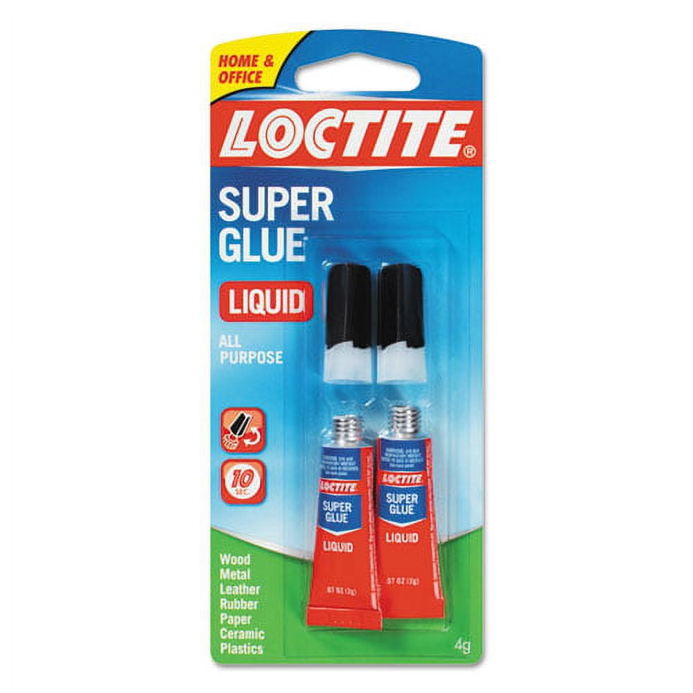 Super Glue Liquid Tubes, 0.07 Oz, Dries Clear, 2/pack | Bundle of 10 Packs