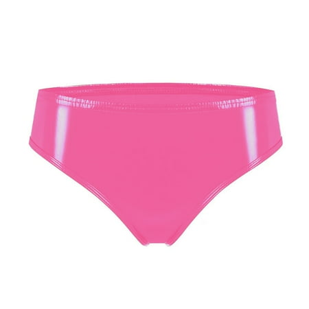 Women Shiny Metallic Panty Briefs High Cut Ballet Dance Underwear Shorts Leather Lingerie for Women