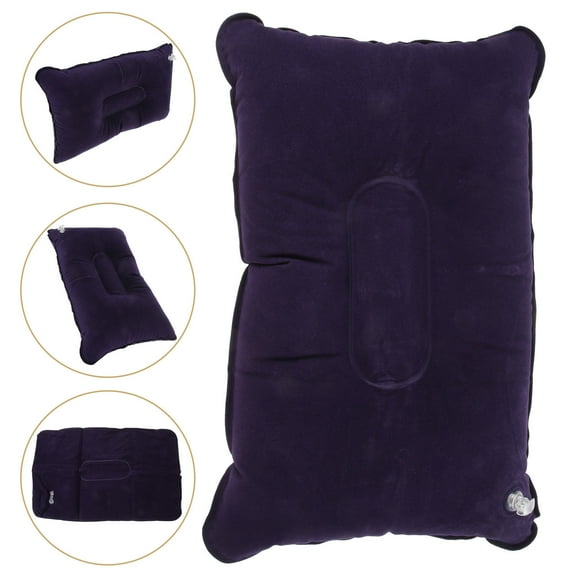 LABRIMP Inflatable Camping Pillow Portable Travel Cushion Comfortable Design Dark Blue 11.8x9x0.08in 1Pack