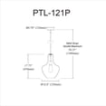 thumbnail image 2 of PTL-121P-MB Dainolite Petalite - 1 Light Pendant In Contemporary Style-17.75 Inches Tall and 12.5 Inches Wide-Matte Black Finish    -Traditional, 2 of 2
