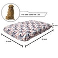 thumbnail image 2 of Ethnic Pet Bed, Ikat Inspired Illustration of Strokes and Stripes Bohemian Feels, Chew Resistant Pad for Dogs and Cats Cushion with Removable Cover, 24" x 39", Night Blue Dark Coral, by Ambesonne, 2 of 4