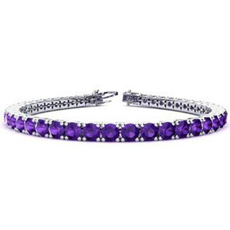 6 Inch 7 3 4 Carat Amethyst Tennis Bracelet In 14k White Gold 6 Inch 7 3 4 Carat Amethyst Tennis Bracelet In 14k White Gold