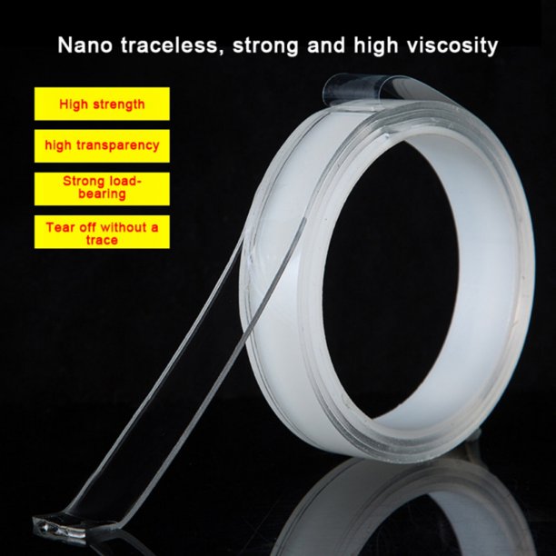 Double Sided Tape Clear Acrylic Strong Mounting Tape 1" x 6.6' Multiple