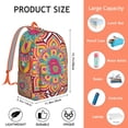 thumbnail image 5 of Oversized Boho Mandala Print Backpack for College Students, Spacious Laptop Space Bookbag, Durable for School Work and Commute, Ideal Gift, 5 of 5