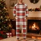thumbnail image 1 of Pijama navideño para hombre, blusa y pantalones con estampado navideño a cuadros., 1 of 5